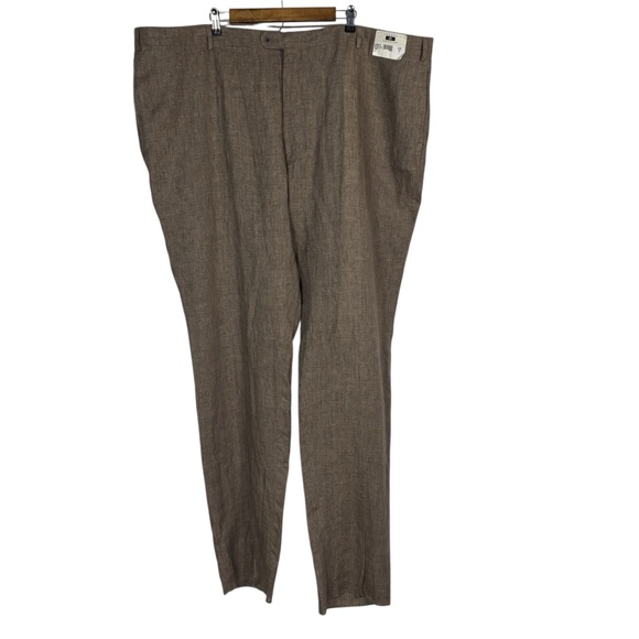 Joseph Abboud Heritage Leomaster 100% Linen Dress Pants Size 52 Raw Hem NWT - Picture 2 of 7